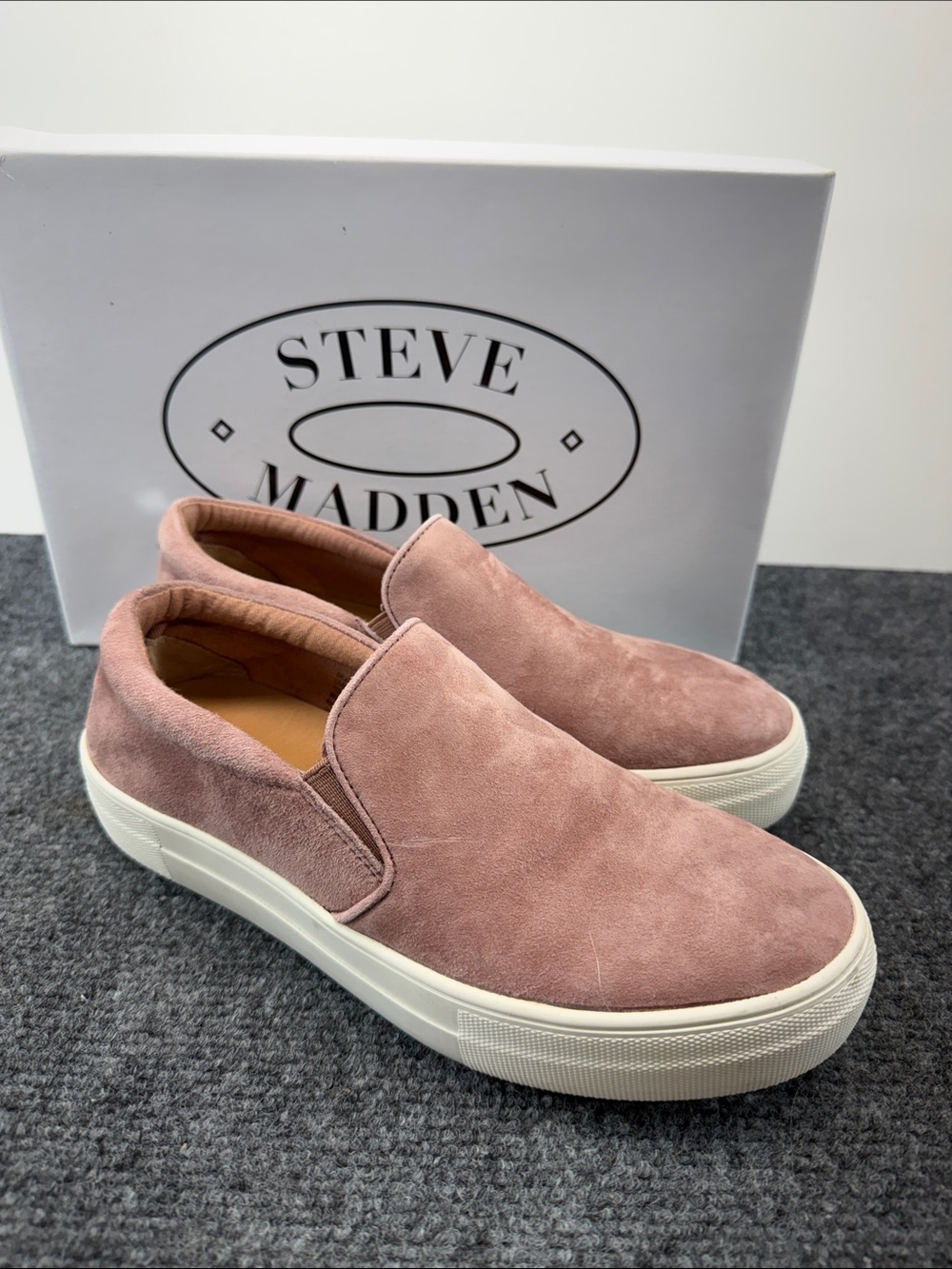 Steve Madden Dusty Rose Suede Slip-On Sneakers